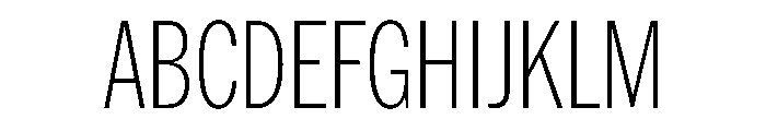 HEXFranklinv04 XCondensedExtralight Instance Font UPPERCASE