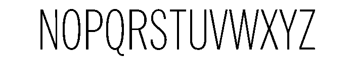 HEXFranklinv04 XCondensedExtralight Instance Font UPPERCASE