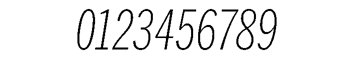 HEXFranklinv04 XCondensedExtralightItalic Instance Font OTHER CHARS