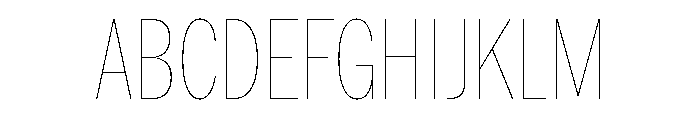 HEXFranklinv04 XCondensedHairline Instance Font UPPERCASE