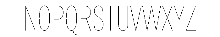 HEXFranklinv04 XCondensedHairline Instance Font UPPERCASE