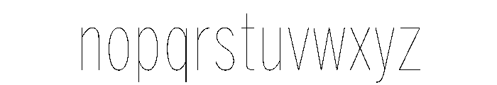 HEXFranklinv04 XCondensedHairline Instance Font LOWERCASE