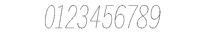 HEXFranklinv04 XCondensedHairlineItalic Instance Font OTHER CHARS