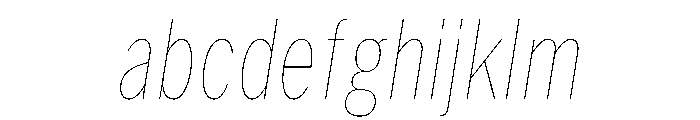 HEXFranklinv04 XCondensedHairlineItalic Instance FONT