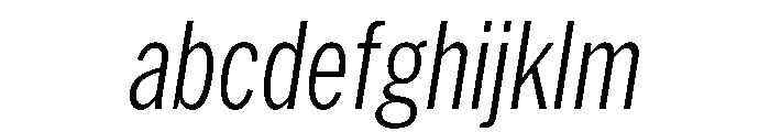 HEXFranklinv04 XCondensedLightItalic Instance FONT