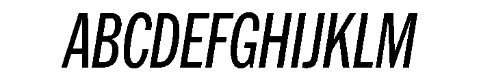 HEXFranklinv04 XCondensedMediumItalic Instance Font UPPERCASE