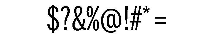 HEXFranklinv04 XCondensedRegular Instance Font OTHER CHARS