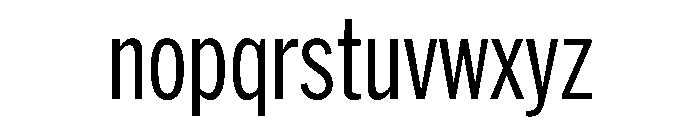 HEXFranklinv04 XCondensedRegular Instance Font LOWERCASE