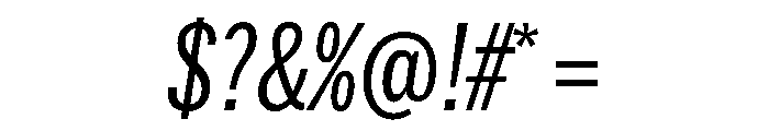 HEXFranklinv04 XCondensedRegularItalic Instance Font OTHER CHARS