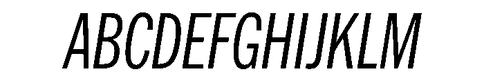 HEXFranklinv04 XCondensedRegularItalic Instance Font UPPERCASE