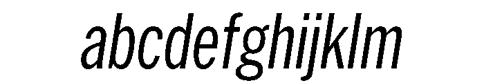HEXFranklinv04 XCondensedRegularItalic Instance FONT