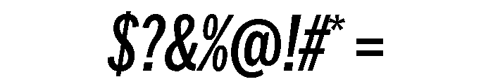 HEXFranklinv04 XCondensedSemiboldItalic Instance Font OTHER CHARS