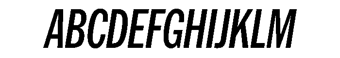 HEXFranklinv04 XCondensedSemiboldItalic Instance Font UPPERCASE