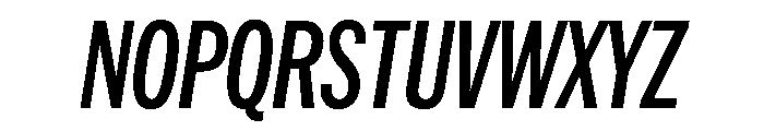 HEXFranklinv04 XCondensedSemiboldItalic Instance Font UPPERCASE