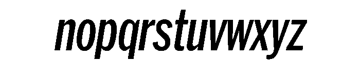 HEXFranklinv04 XCondensedSemiboldItalic Instance Font LOWERCASE