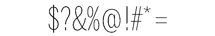 HEXFranklinv04 XCondensedThin Instance Font OTHER CHARS
