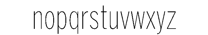 HEXFranklinv04 XCondensedThin Instance Font LOWERCASE