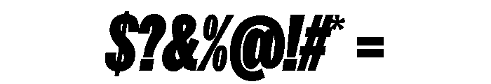 HEXFranklinv04 XCondensedUltraItalic Instance Font OTHER CHARS
