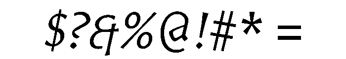 Heliotrope3Italic Font OTHER CHARS