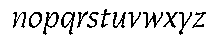 Heliotrope3Italic Font LOWERCASE