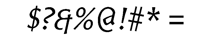 Heliotrope4Italic Font OTHER CHARS