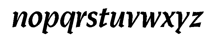 Heliotrope6Italic Font LOWERCASE
