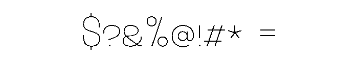 Heliuum ExtraLight Font OTHER CHARS
