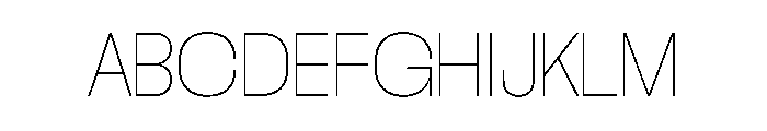 Heliuum ExtraLight Font UPPERCASE