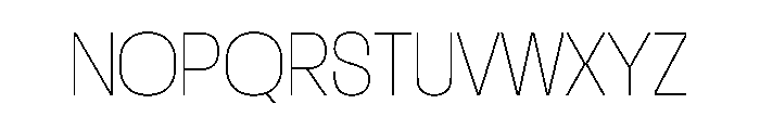 Heliuum ExtraLight Font UPPERCASE