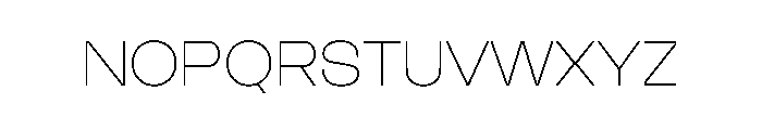 Heliuum ExtraLight Font LOWERCASE