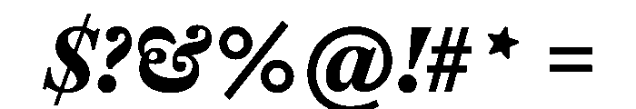 Helvetius BlackItalic Font OTHER CHARS