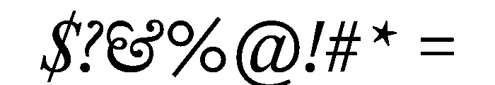 Helvetius Italic Font OTHER CHARS