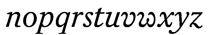 Helvetius Italic Font LOWERCASE