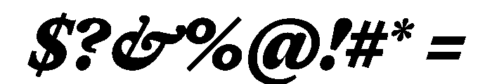 Herbik BlackItalic Font OTHER CHARS