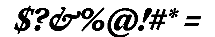 Herbik ExtraBoldItalic Font OTHER CHARS