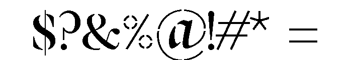 HeritierStencil Book12 16 Font OTHER CHARS