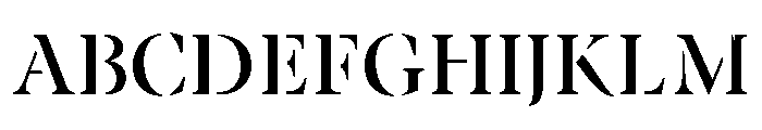 HeritierStencil Book12 16 Font UPPERCASE