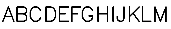 Hershey Noailles Futura Simplex Regular Font UPPERCASE