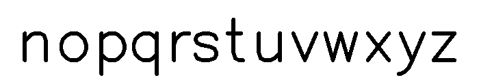 Hershey Noailles Futura Simplex Regular Font LOWERCASE