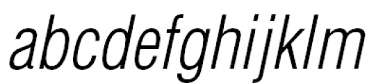 Helios Condensed Light Oblique Font LOWERCASE