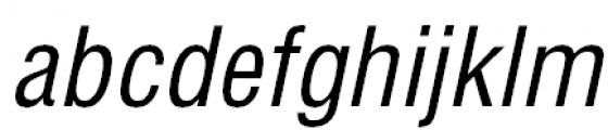 Helios Condensed Oblique Font LOWERCASE