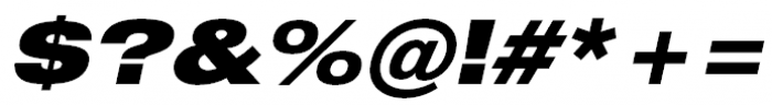 Helios Extended Black Oblique Font OTHER CHARS