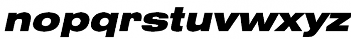 Helios Extended Black Oblique Font LOWERCASE