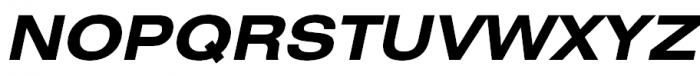 Helios Extended Bold Oblique Font UPPERCASE