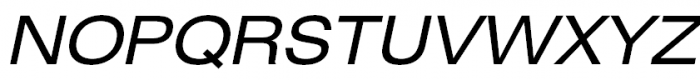 Helios Extended Oblique Font UPPERCASE