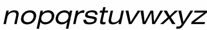 Helios Extended Oblique Font LOWERCASE