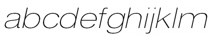 Helios Extended Thin Oblique Font LOWERCASE