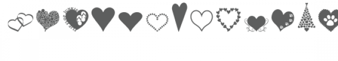 hearts dingbats font Font UPPERCASE
