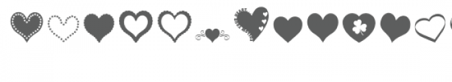 hearts dingbats font Font LOWERCASE