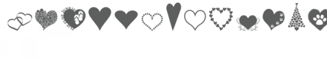 hearts dingbats font Font LOWERCASE